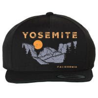 Retro Yosemite Halfdome National Park Vintage Wool Snapback Cap