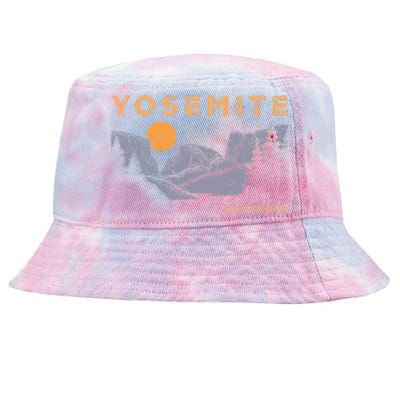 Retro Yosemite Halfdome National Park Vintage Tie-Dyed Bucket Hat