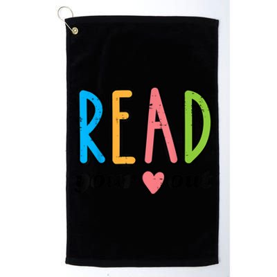 Read Your Heart Read Reading Librarian Book Across America Platinum Collection Golf Towel