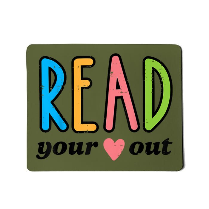 Read Your Heart Read Reading Librarian Book Across America Mousepad