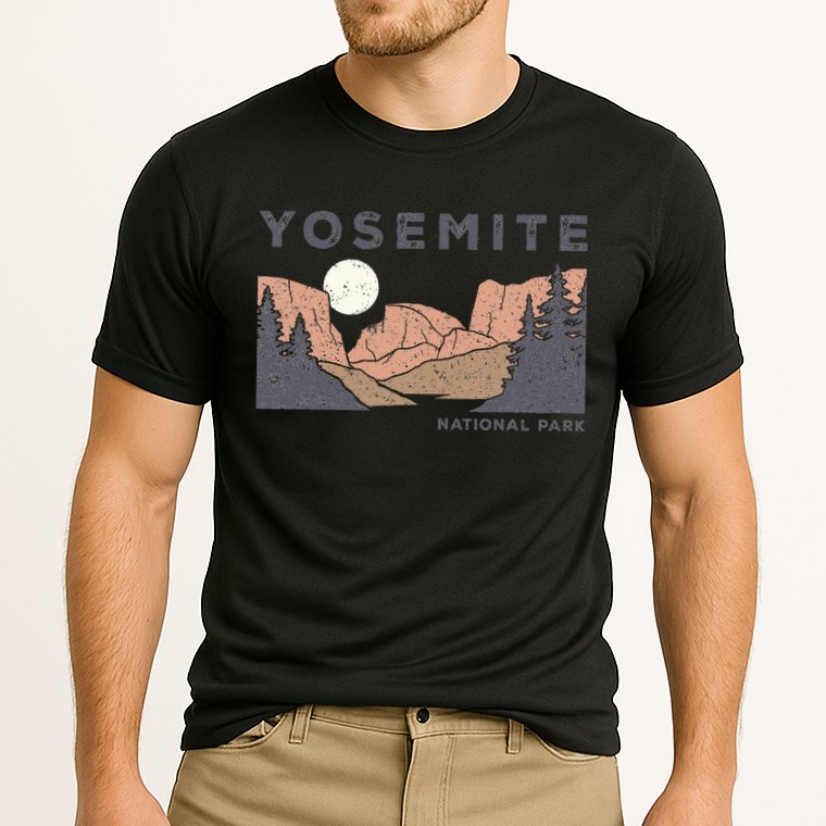 Retro Yosemite Half Dome National Park Vintage Cooling Performance Crew T-Shirt