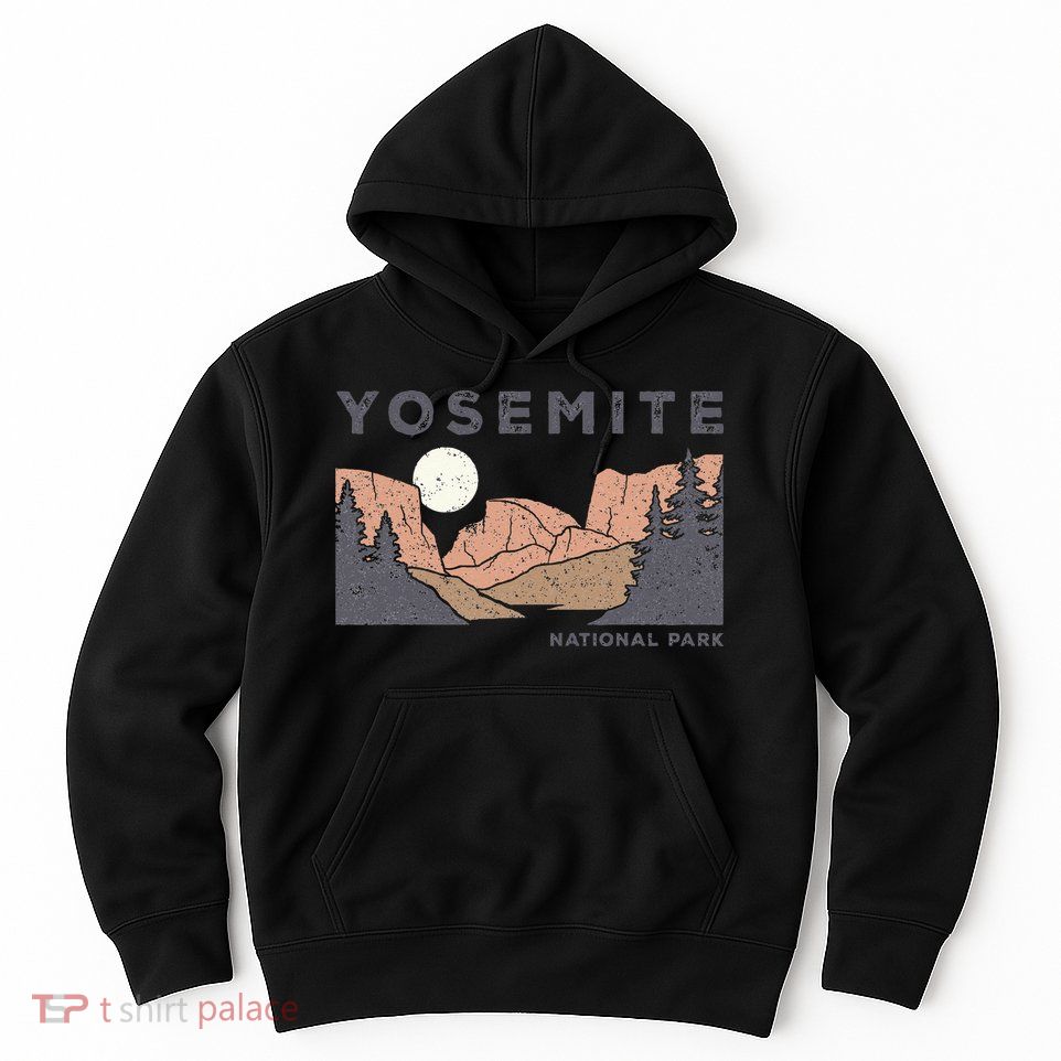 Retro Yosemite Half Dome National Park Vintage Hoodie