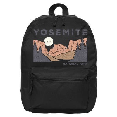 Retro Yosemite Half Dome National Park Vintage 16 in Basic Backpack