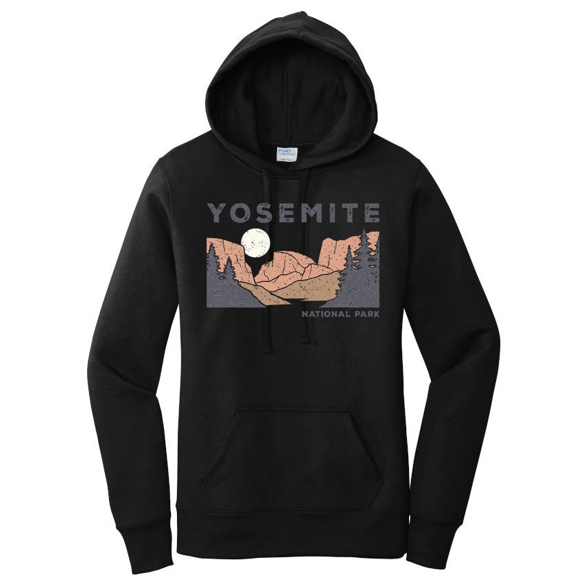 Retro Yosemite Half Dome National Park Vintage Women's Pullover Hoodie