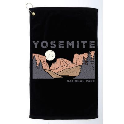 Retro Yosemite Half Dome National Park Vintage Golf Towel