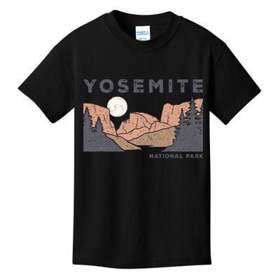 Retro Yosemite Half Dome National Park Vintage Kids T-Shirt