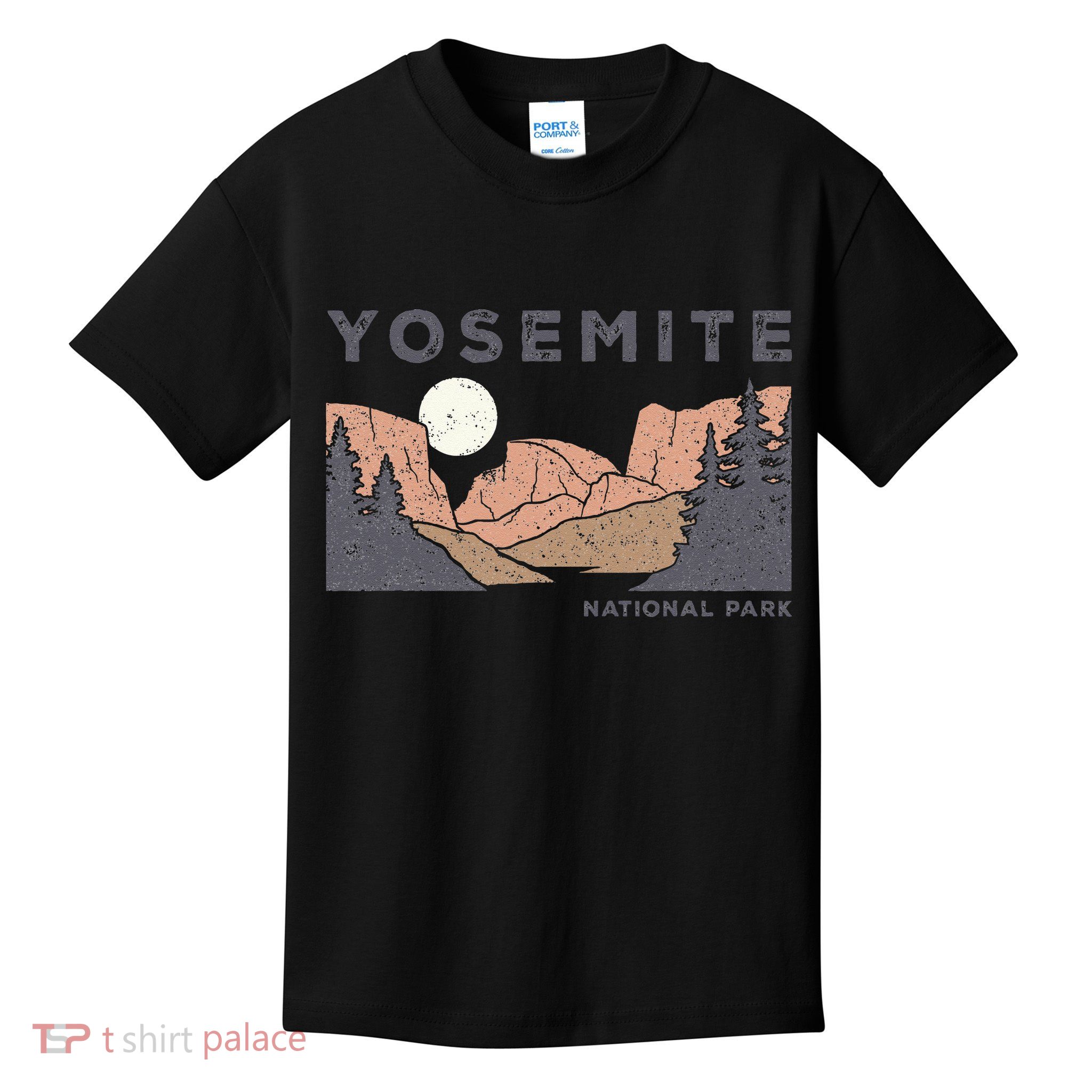 Retro Yosemite Half Dome National Park Vintage Kids T-Shirt