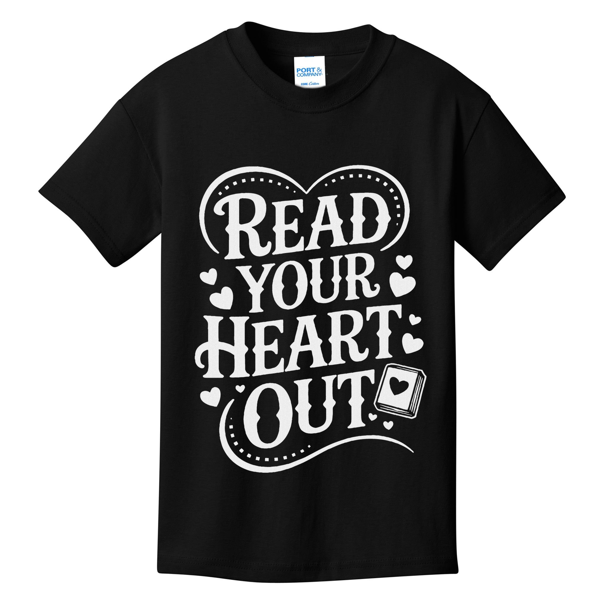 Read Your Heart Out Teacher Women Reader Bookish Book Lover Kids T-Shirt