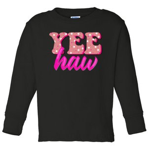 Retro Yee Haw Howdy Rodeo Toddler Long Sleeve Shirt