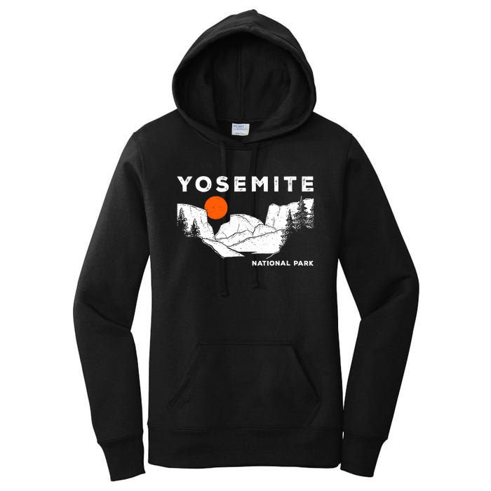 Retro Yosemite HalfDome National Park Vintage Womens Women's Pullover Hoodie