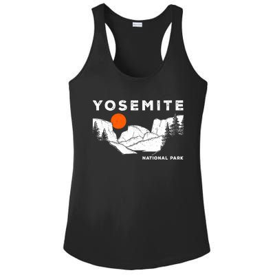 Retro Yosemite HalfDome National Park Vintage Womens Ladies PosiCharge Competitor Racerback Tank