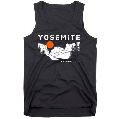 Retro Yosemite HalfDome National Park Vintage Womens Tank Top