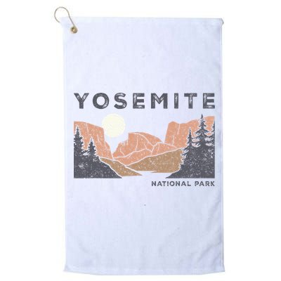 Retro Yosemite Halfdome National Park Vintage Golf Towel