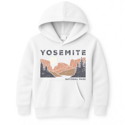 Retro Yosemite Halfdome National Park Vintage Kids Hoodie