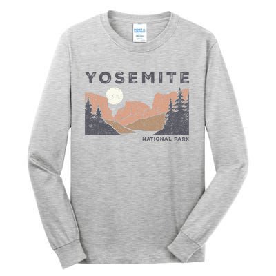 Retro Yosemite Halfdome National Park Tall Long Sleeve T-Shirt