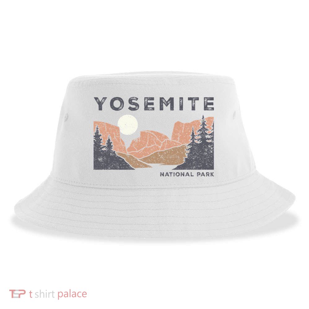 Retro Yosemite Halfdome National Park Sustainable Bucket Hat