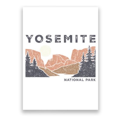 Retro Yosemite Halfdome National Park Poster