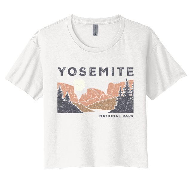 Retro Yosemite Halfdome National Park Crop Top
