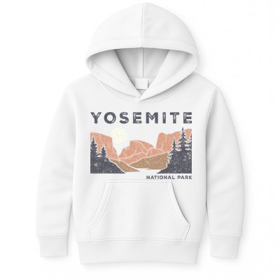 Retro Yosemite Halfdome National Park Kids Hoodie