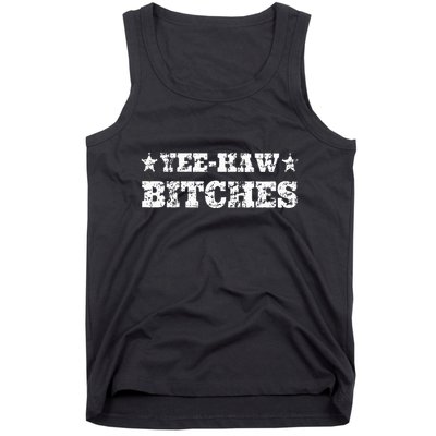 Retro Yee Haw Bitches Funny Yeehaw Western Country Cowgirl Tank Top