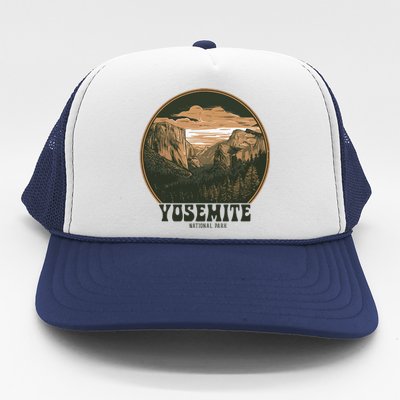 Retro Yosemite Halfdome Women National Park Trucker Hat