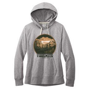 Retro Yosemite Halfdome Women National Park Women's Fleece Hoodie