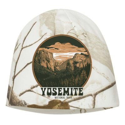 Retro Yosemite Halfdome Women National Park Kati - Camo Knit Beanie