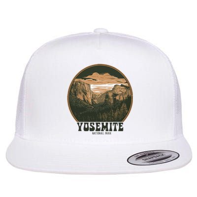 Retro Yosemite Halfdome Women National Park Flat Bill Trucker Hat