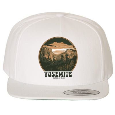 Retro Yosemite Halfdome Women National Park Wool Snapback Cap