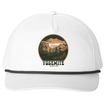 Retro Yosemite Halfdome Women National Park Snapback Five-Panel Rope Hat