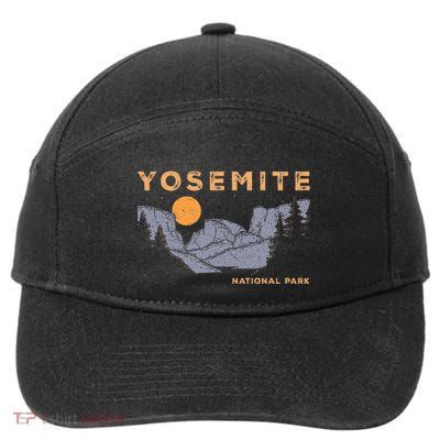 Retro Yosemite Halfdome National Park Vintage 7-Panel Snapback Hat