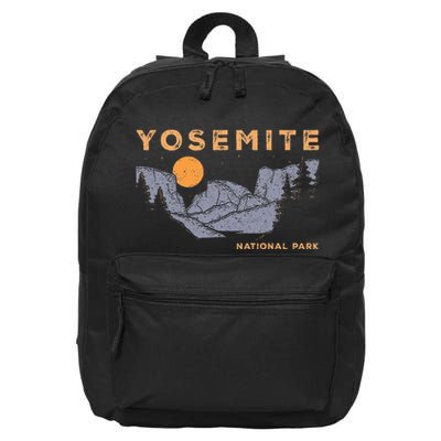 Retro Yosemite Halfdome National Park Vintage 16 in Basic Backpack