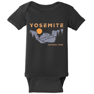 Retro Yosemite Halfdome National Park Vintage Baby Bodysuit