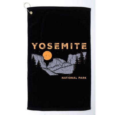 Retro Yosemite Halfdome National Park Vintage Golf Towel