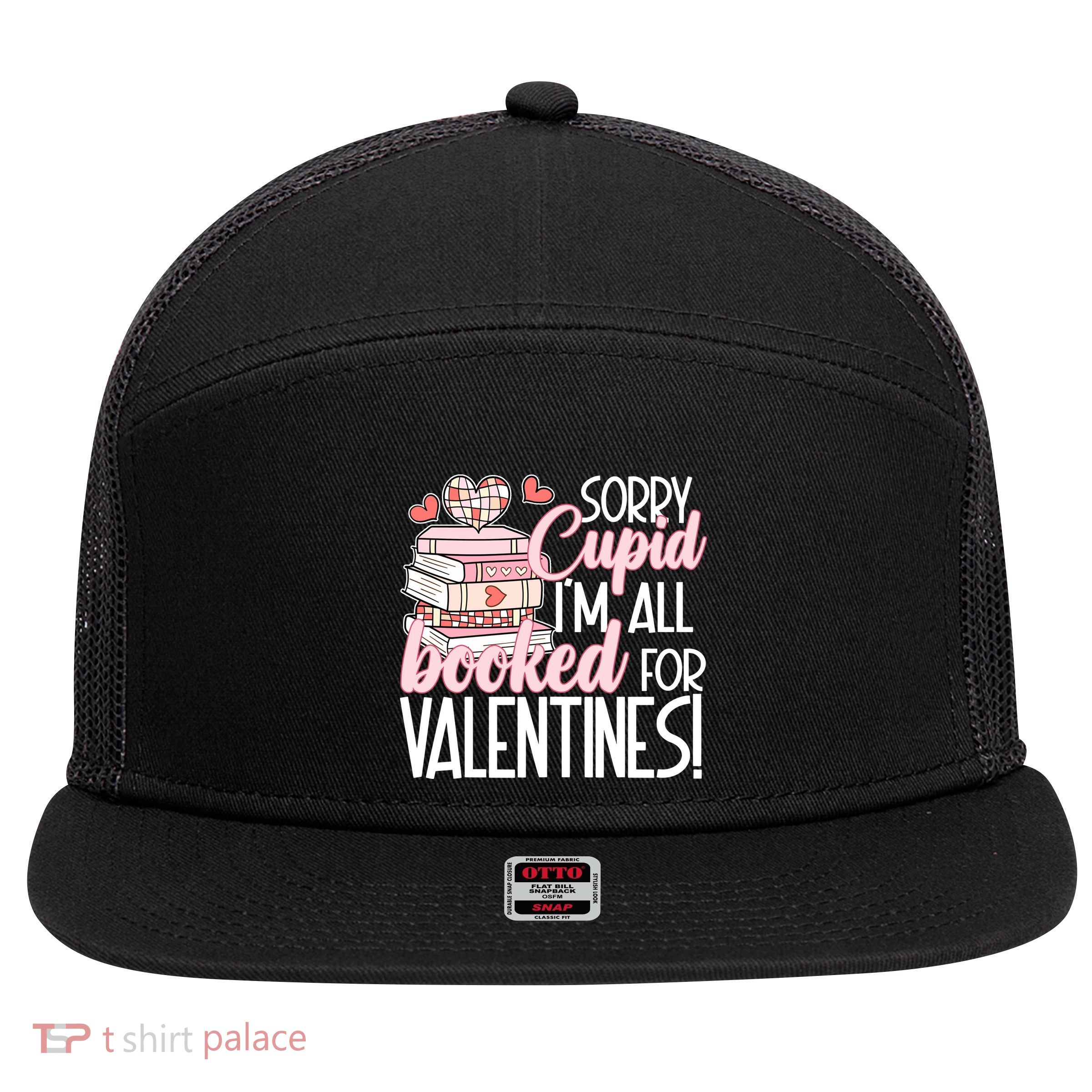 Read Your Heart Out Valentines Day Teacher Book Lover 7 Panel Mesh Trucker Snapback Hat