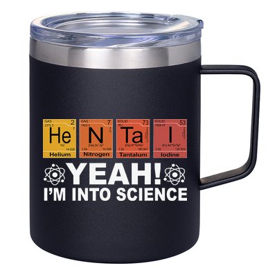 Retro Yeah I'm Into Science Hentai Periodic Table Chemistry 12oz Stainless Steel Coffee Mug