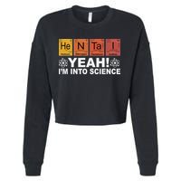 Retro Yeah I'm Into Science Hentai Periodic Table Chemistry Cropped Pullover Crew
