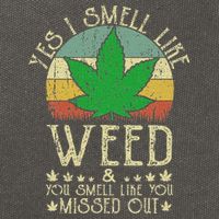 Retro Yes I Smell Like Weed You Smell Like You Missed Out Cotton Canvas Backpack