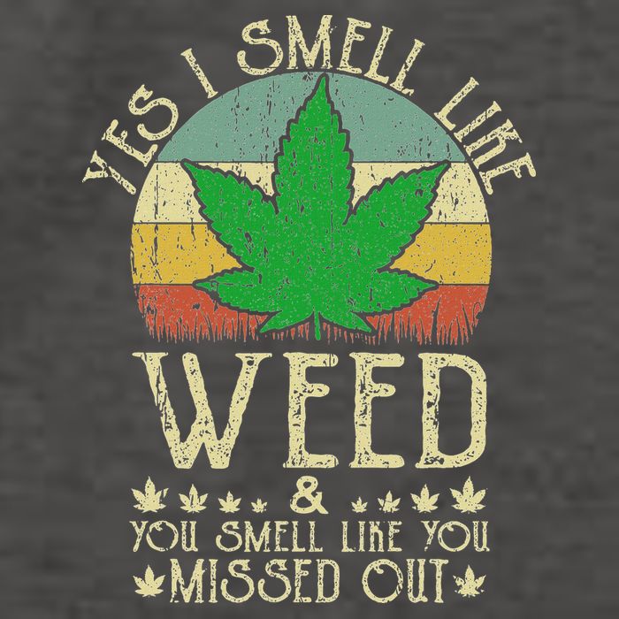 Retro Yes I Smell Like Weed You Smell Like You Missed Out Vector Backpack