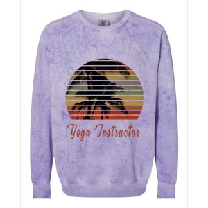 Retired Yoga Instructor Retiret Gift Beach Gift Colorblast Crewneck Sweatshirt