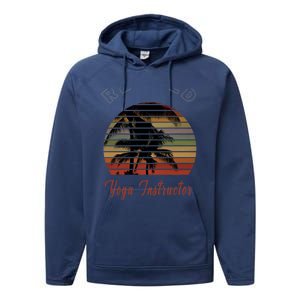 Retired Yoga Instructor Retiret Gift Beach Gift Performance Fleece Hoodie