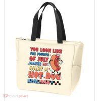 Retro You Look Like The Fourth of July 4th of July Zip Tote Bag