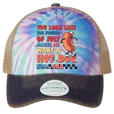 Retro You Look Like The Fourth of July 4th of July Legacy Tie Dye Trucker Hat