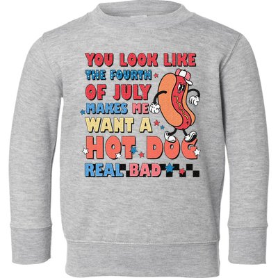 Retro You Look Like The Fourth of July 4th of July Toddler Sweatshirt