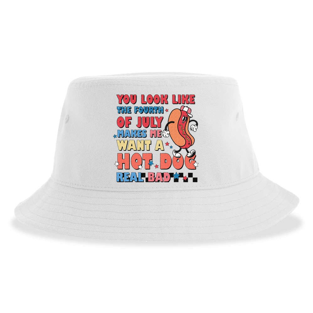 Retro You Look Like The Fourth of July 4th of July Sustainable Bucket Hat