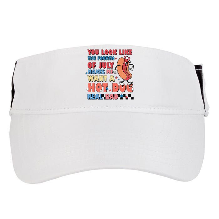 Retro You Look Like The Fourth of July 4th of July Adult Drive Performance Visor
