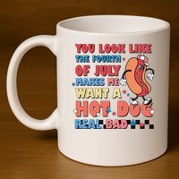 Retro You Look Like The Fourth of July 4th of July 11oz C Handle Ceramic Mug