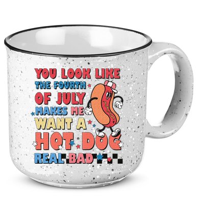 Retro You Look Like The Fourth of July 4th of July 15oz Campfire Ceramic Mug