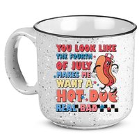 Retro You Look Like The Fourth of July 4th of July 15oz Campfire Ceramic Mug