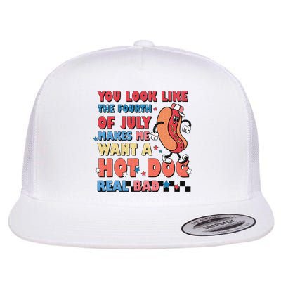 Retro You Look Like The Fourth of July 4th of July Flatbill Hat